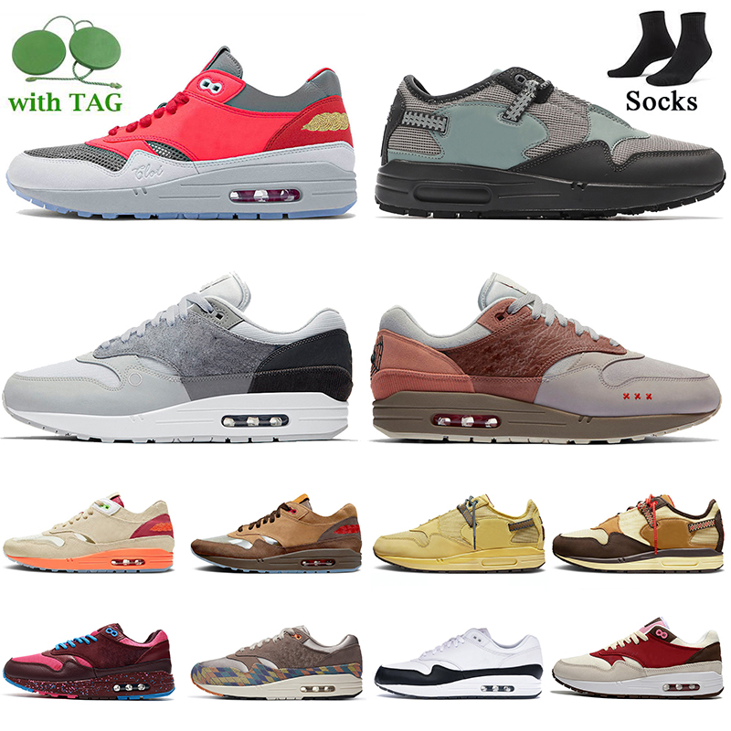 Top Quality Women Mens Running Shoes Airs Max 1 Sneakers London CLOT Kiss of Death Solar Red Saturn Gold Baroque Brown Travis Scott Cactus J
Top Quality Women Mens Running Shoes Airs Max 1 Sneakers London CLOT Kiss of Death Solar Red Saturn Gold Baroque Brown Travis Scott Cactus J