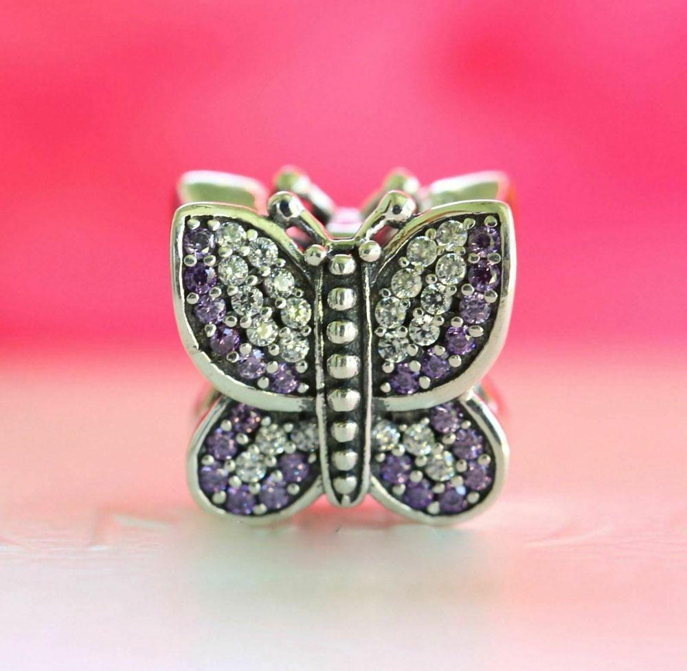 100% 925 Sterling Silver Sparking Butterfly Bead with Purple Zirconia Fits European Jewelry DIY Style Charm Bracelets
100% 925 Sterling Silver Sparking Butterfly Bead with Purple Zirconia Fits European Jewelry DIY Style Charm Bracelets