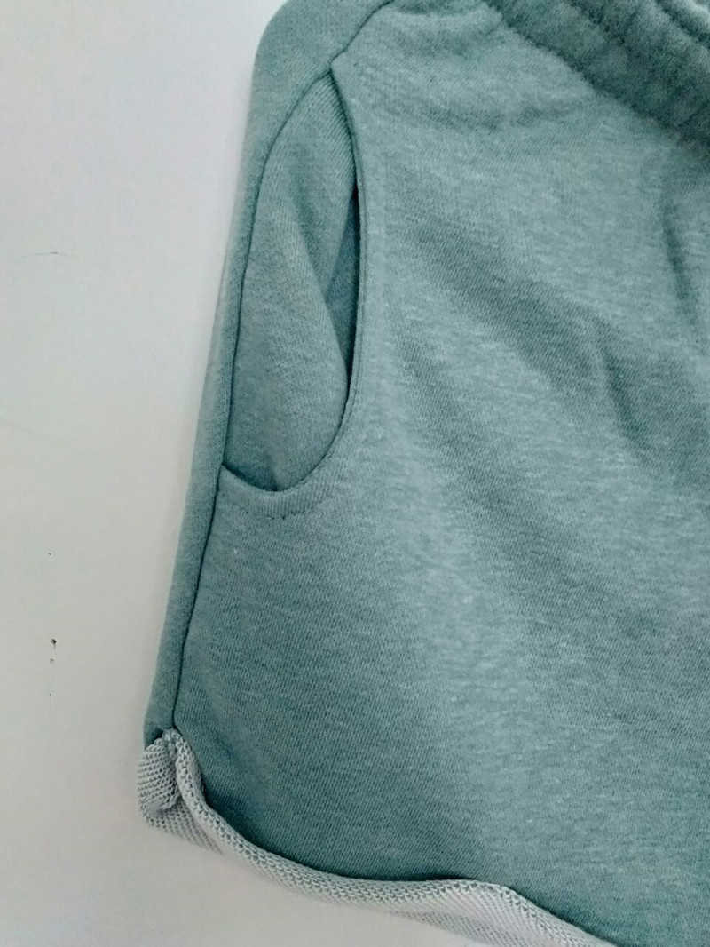 Booty Woman Shorts Summer Black Plus Size Short Femme Sport Lace Up Elastic High Waist Loose Wide Legs Casual Home Comfy Shorts 210625