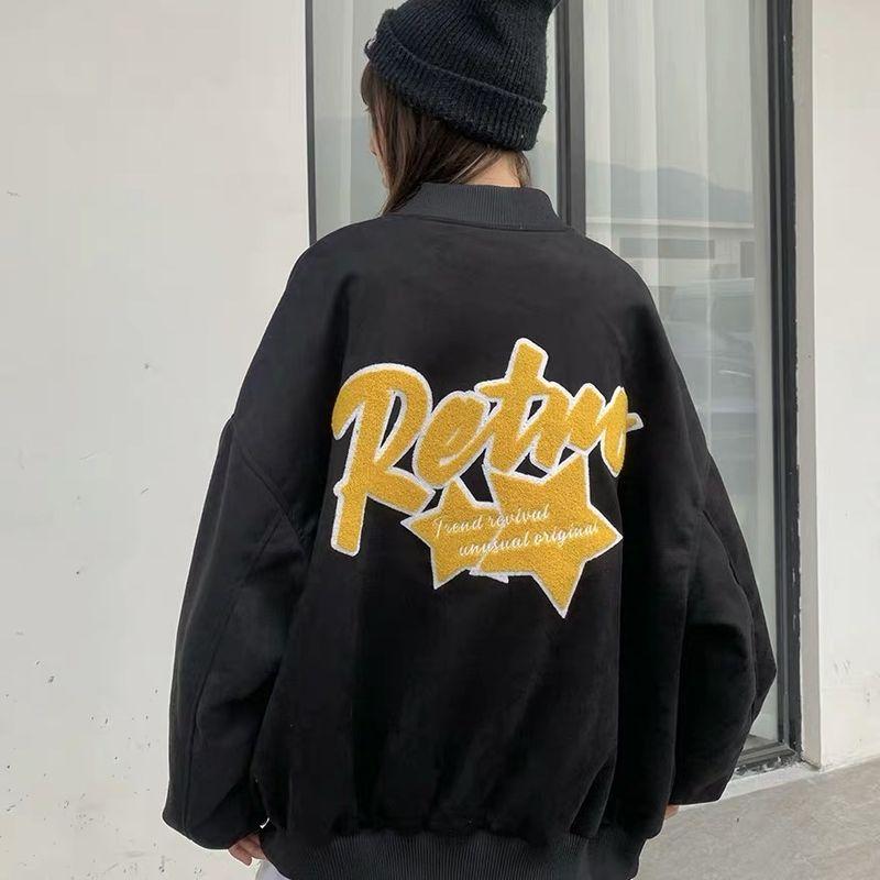 Men's Jackets Autumn Bomber Jacket American Vibe High Street Five-pointed Star Letter Embroidery Varsity Unisex Baseball Uniform, Black;brown
Men's Jackets Autumn Bomber Jacket American Vibe High Street Five-pointed Star Letter Embroidery Varsity Unisex Baseball Uniform, Black;brown