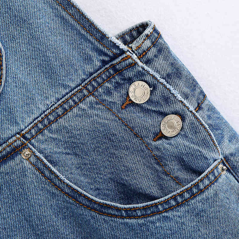 Women Denim Long Dresses High Street Split Spaghetti Strap Cowboy Dress A Line Sleeveless Casual Pockets Dress Vestidos 210414