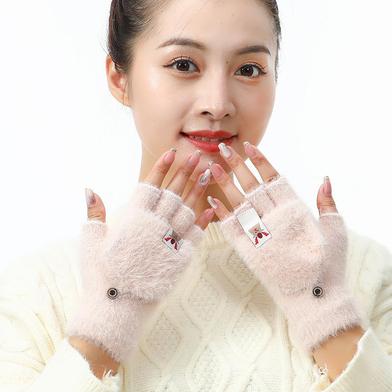 Five Fingers Gloves Fashion Women Multicolor Fawn Wool Fingerless Mittens Solid Color Winter Thicken Warmer Touch Screen Work
Five Fingers Gloves Fashion Women Multicolor Fawn Wool Fingerless Mittens Solid Color Winter Thicken Warmer Touch Screen Work