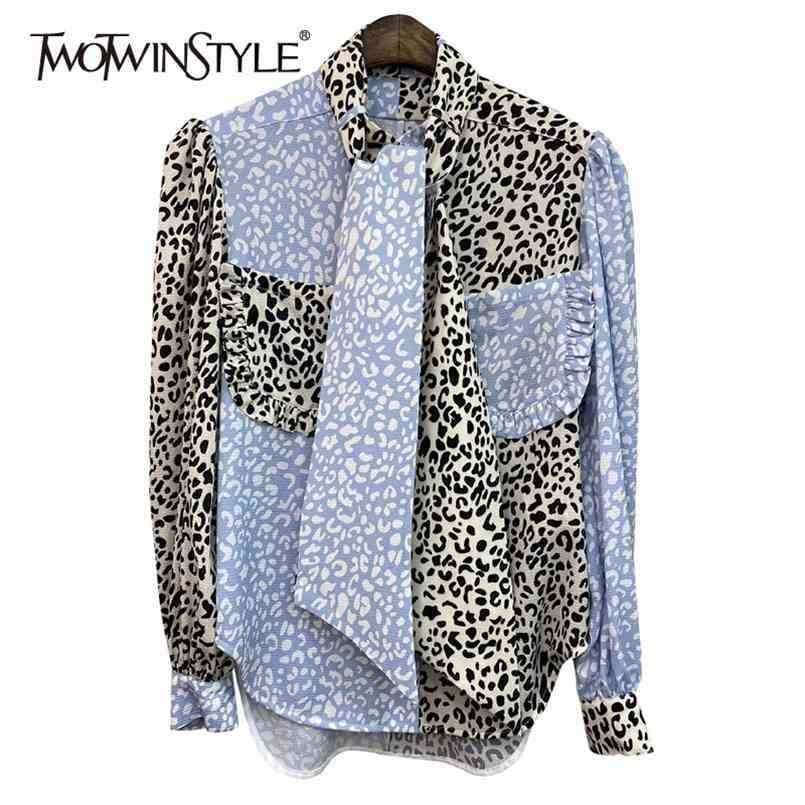 Casual Print Blouse For Women Bow Collar Long Sleeve Hit Color Loose Shirt Female Fashion Clothing 210524, Aspicture
Casual Print Blouse For Women Bow Collar Long Sleeve Hit Color Loose Shirt Female Fashion Clothing 210524, Aspicture