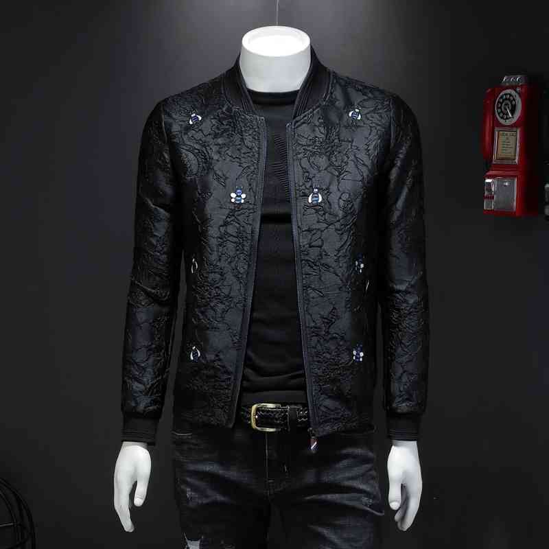 Men' Jackets jacket Embroidered men' spring and autumn thin section casual personality fashion male gown baseball uniform A9QA, Black
Men' Jackets jacket Embroidered men' spring and autumn thin section casual personality fashion male gown baseball uniform A9QA, Black