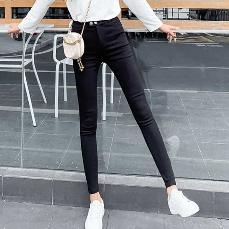 Korean Women' Pants Autumn and Winter Black Plus Velvet High Waist All-match Leggings Quality 210527
Korean Women' Pants Autumn and Winter Black Plus Velvet High Waist All-match Leggings Quality 210527