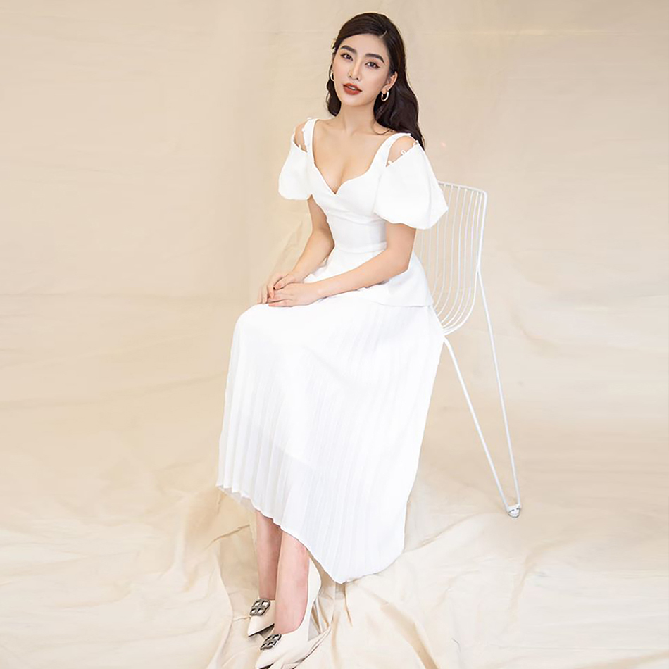 Summer Women White 2 Two Pieces Sets Sexy Short Sleeve V Neck Tops& Skirt Evening Club Party Casual Lady 210423