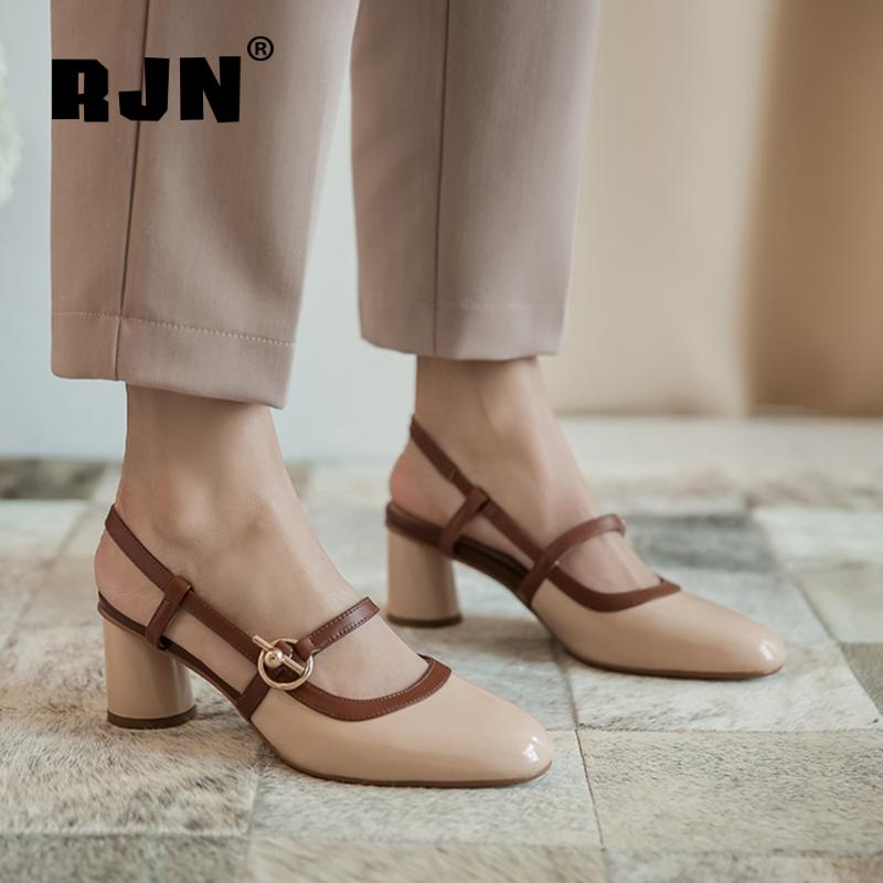 Fashion Women's Sandals 2021 Summer Retro Round Toe Buckle Strap Ladies Shoes Mixed Color Back High Heels RO818 Dress, White
Fashion Women's Sandals 2021 Summer Retro Round Toe Buckle Strap Ladies Shoes Mixed Color Back High Heels RO818 Dress, White