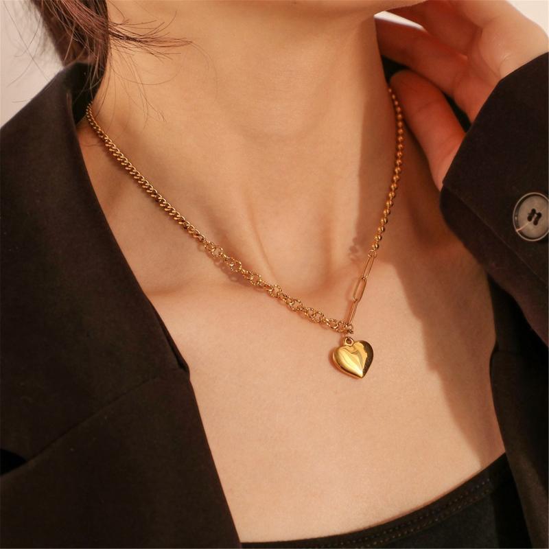 Chains Romantic Pendants Temperament Female Heart Shaped Necklace Exquisite Silver Plated Love Clavicle Chain Harrypotter Naszyjnik
Chains Romantic Pendants Temperament Female Heart Shaped Necklace Exquisite Silver Plated Love Clavicle Chain Harrypotter Naszyjnik