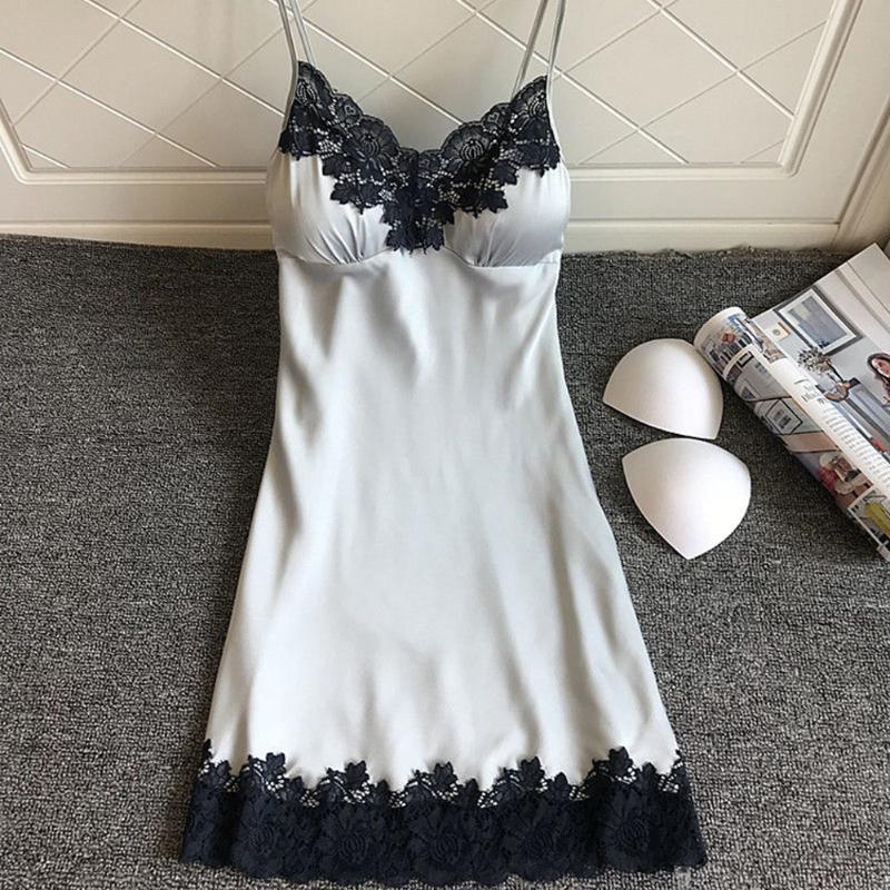 Lace Deep V-neck Nightdress Sexy Lingerie Nightgowns Sleepwear Night Dress Women Sleeveless Nightwear Faux Silk Satin Nightshirt, Coral red
Lace Deep V-neck Nightdress Sexy Lingerie Nightgowns Sleepwear Night Dress Women Sleeveless Nightwear Faux Silk Satin Nightshirt, Coral red
