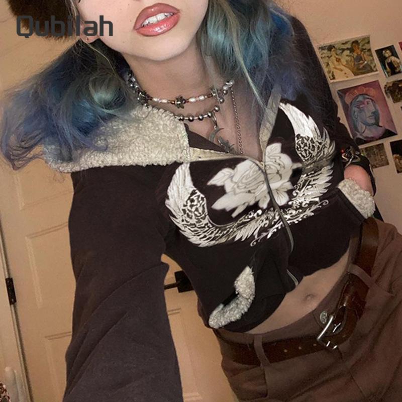 Women' Hoodies & Sweatshirts Zipper Casual Printing Lambswool Hooded Cardigan Fashion 2021 Autumn Clothes Women Slim Crop Tops Coats Street, Brown hoodies
Women' Hoodies & Sweatshirts Zipper Casual Printing Lambswool Hooded Cardigan Fashion 2021 Autumn Clothes Women Slim Crop Tops Coats Street, Brown hoodies