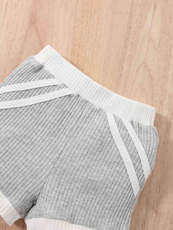 Baby Contrast Binding Tee & Shorts SHE