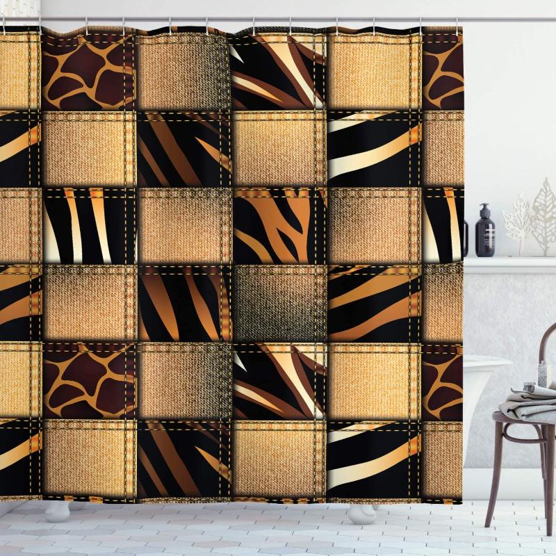 Shower Curtains Safari Curtain Jeans Denim Patchwork In Style Wilderness Art Print Bathroom Decor Set With Hooks
Shower Curtains Safari Curtain Jeans Denim Patchwork In Style Wilderness Art Print Bathroom Decor Set With Hooks