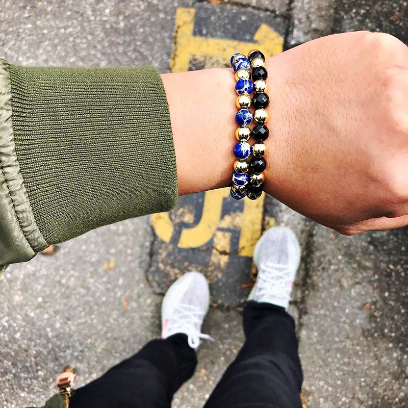 Beaded Men bracelet natural stone beads bracelets for women pulseras pulseira jewellery handmade bileklik moda masculina, Black
Beaded Men bracelet natural stone beads bracelets for women pulseras pulseira jewellery handmade bileklik moda masculina, Black