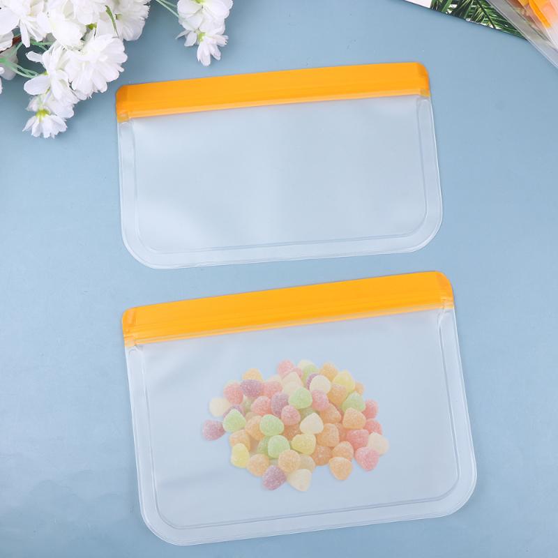 12pcs PEVA Flat Sealed Bag Freshness Protection Package Self Sealing Storage For Fruit Vegetable Orange (5pcs Size 2, 5 Colanders & Str Stra