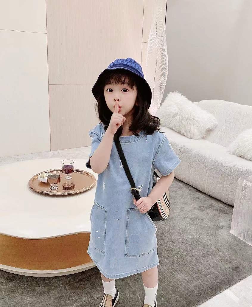 B Short Sleeves Denim Dresses Sumner 2021 Kids Boutique Clothing Kids Girls Dresses Special Products, Red;yellow
B Short Sleeves Denim Dresses Sumner 2021 Kids Boutique Clothing Kids Girls Dresses Special Products, Red;yellow
