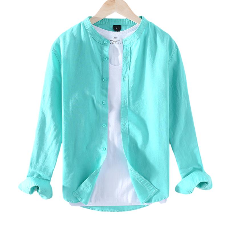 Men' Casual Shirts Stand Collar Long Sleeve For Men Cotton Linen Classical Slim Fit Minimalist Tops Male Daily Green Button Up Shirt, Gray
Men' Casual Shirts Stand Collar Long Sleeve For Men Cotton Linen Classical Slim Fit Minimalist Tops Male Daily Green Button Up Shirt, Gray