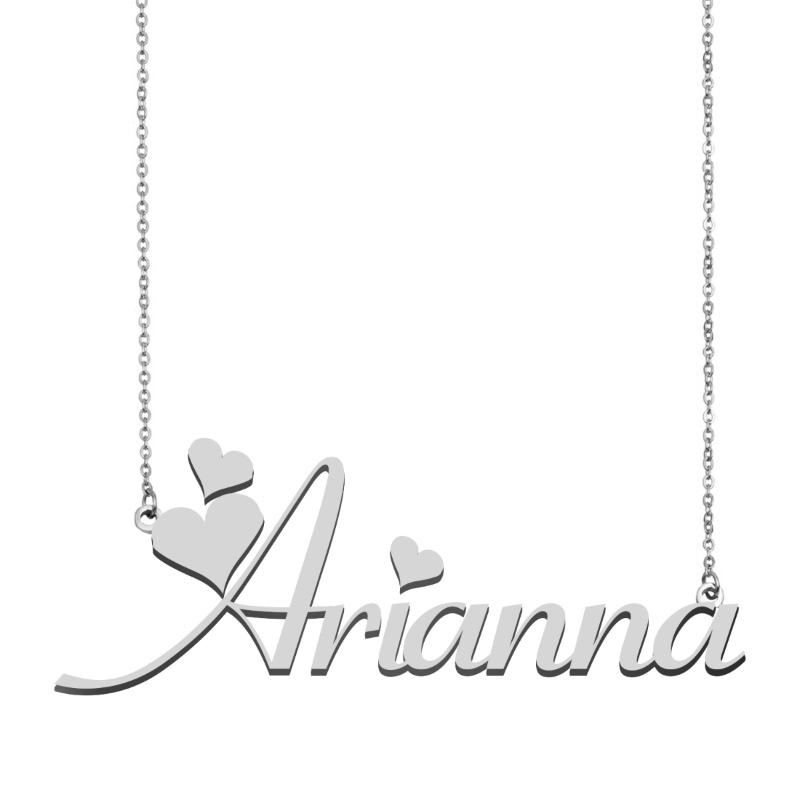 Pendant Necklaces Arianna Name Necklace Personalised Stainless Steel Women Choker 18k Gold Plated Alphabet Letter Jewelry Friends Gift, Silver
Pendant Necklaces Arianna Name Necklace Personalised Stainless Steel Women Choker 18k Gold Plated Alphabet Letter Jewelry Friends Gift, Silver
