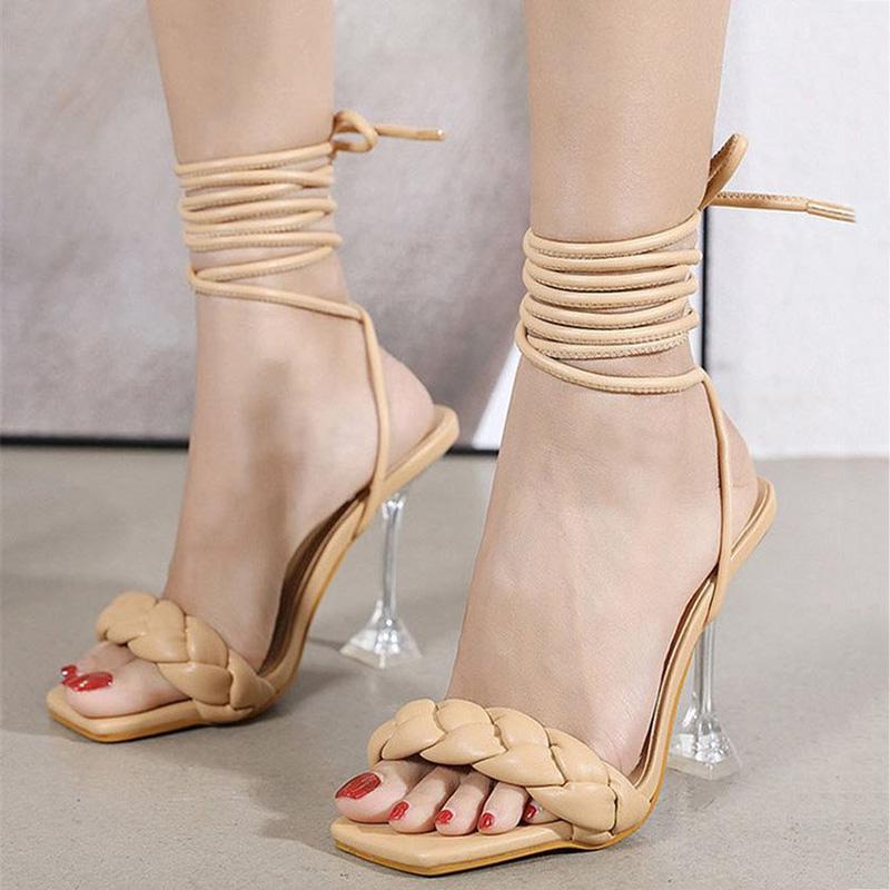 Sandals Women's Summer Super High-heeled Stiletto Square Toe Braided Ankle Straps Large Size Shoes 2021 Heels Women, Black
Sandals Women's Summer Super High-heeled Stiletto Square Toe Braided Ankle Straps Large Size Shoes 2021 Heels Women, Black