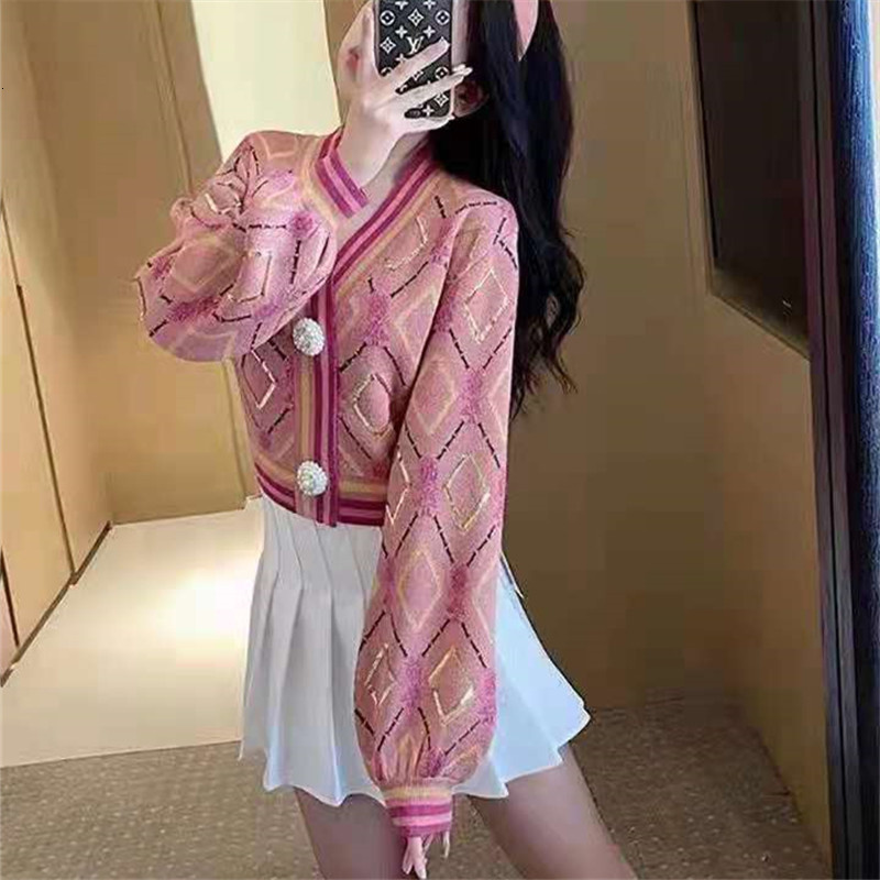 women's sweaters short knit cardigan v-neck color matching diamond sweater autumn new coat gentle style wm* 701h, White;black
women's sweaters short knit cardigan v-neck color matching diamond sweater autumn new coat gentle style wm* 701h, White;black