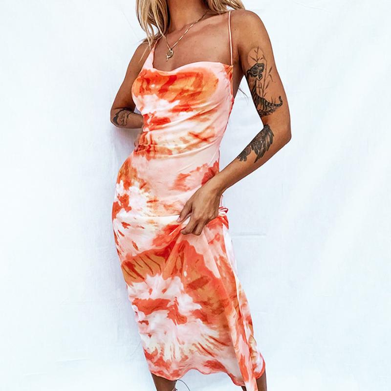 Casual Dresses Summer Tie Dye Print Fashion Sexy Backless Lace Up Sun Women Sleeveless Club Party Evening Holiday Beach Dress Robe, As the picture show
Casual Dresses Summer Tie Dye Print Fashion Sexy Backless Lace Up Sun Women Sleeveless Club Party Evening Holiday Beach Dress Robe, As the picture show
