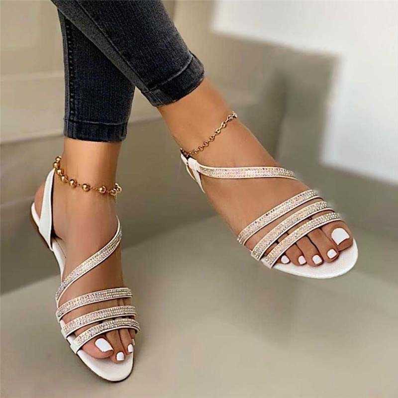 2021 Women's Sandals Rhinestone Bling Shoes Female Sandals Fashion Style Open Toe Woman Shoes Flats Slip On Beach Sandal Y0721, Black
2021 Women's Sandals Rhinestone Bling Shoes Female Sandals Fashion Style Open Toe Woman Shoes Flats Slip On Beach Sandal Y0721, Black