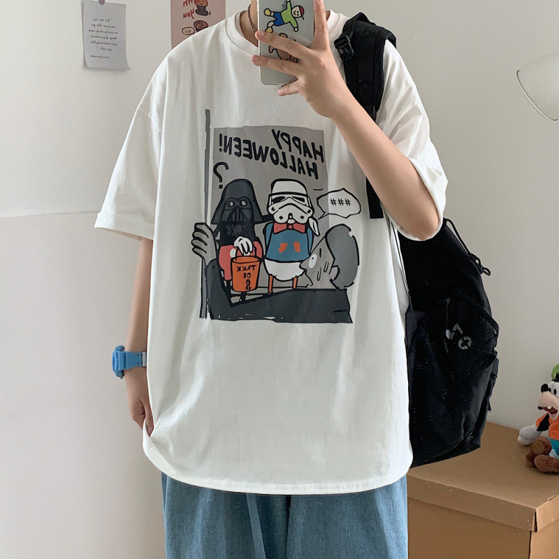Summer Cartoon Graffiti Print Short-sleeved T-shirt Boys Youth Loose Half Sleeve Top(The Logistics Price Pls Contact Us), White;black
Summer Cartoon Graffiti Print Short-sleeved T-shirt Boys Youth Loose Half Sleeve Top(The Logistics Price Pls Contact Us), White;black