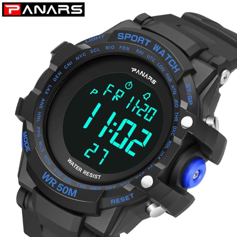 Wristwatches Relogio Digital Outdoor Sports Watch Luminous LED Multi Function Electronic Waterproof Reloj Deportivo, Slivery;brown
Wristwatches Relogio Digital Outdoor Sports Watch Luminous LED Multi Function Electronic Waterproof Reloj Deportivo, Slivery;brown
