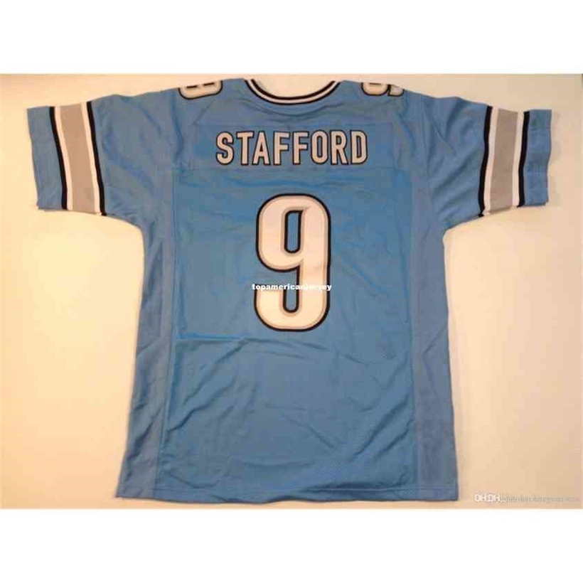Cheap Retro custom Sewn Stitched #9 Matthew Stafford Blue MITCHELL & NESS Jersey Top S-5XL,6XL Men's Football Jerseys Rugby, Black
Cheap Retro custom Sewn Stitched #9 Matthew Stafford Blue MITCHELL & NESS Jersey Top S-5XL,6XL Men's Football Jerseys Rugby, Black