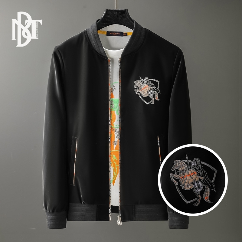 Autumn winter men's 2021 new handsome coat embroidered cardigan trend baseball collar jacket, Black
Autumn winter men's 2021 new handsome coat embroidered cardigan trend baseball collar jacket, Black
