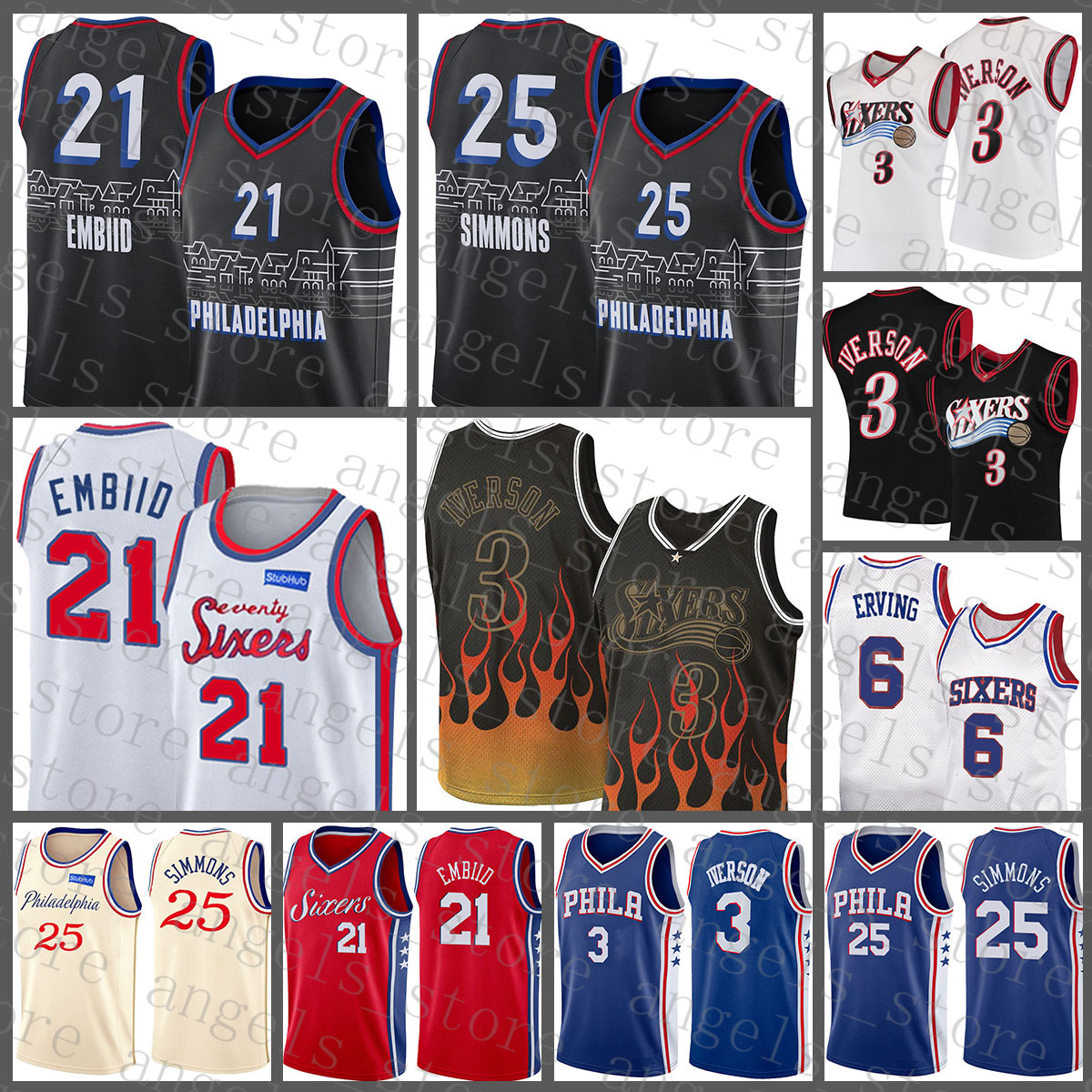 2021 New Philadelphia 76er jersey Basketball Jersey Allen 3 Iverson Mens Joel 21 Embiid Mesh Retro Ben 25 Simmons Khaki Yellow Purple, Black;red
2021 New Philadelphia 76er jersey Basketball Jersey Allen 3 Iverson Mens Joel 21 Embiid Mesh Retro Ben 25 Simmons Khaki Yellow Purple, Black;red