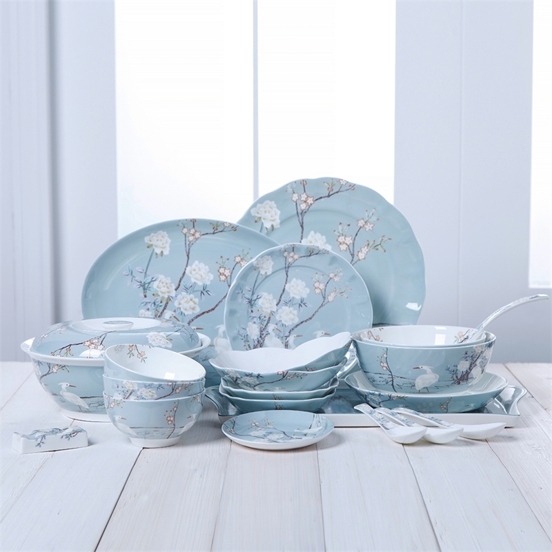 Bone China noodle bowl creative household ceramic tableware set steamed fish rice plate
Bone China noodle bowl creative household ceramic tableware set steamed fish rice plate