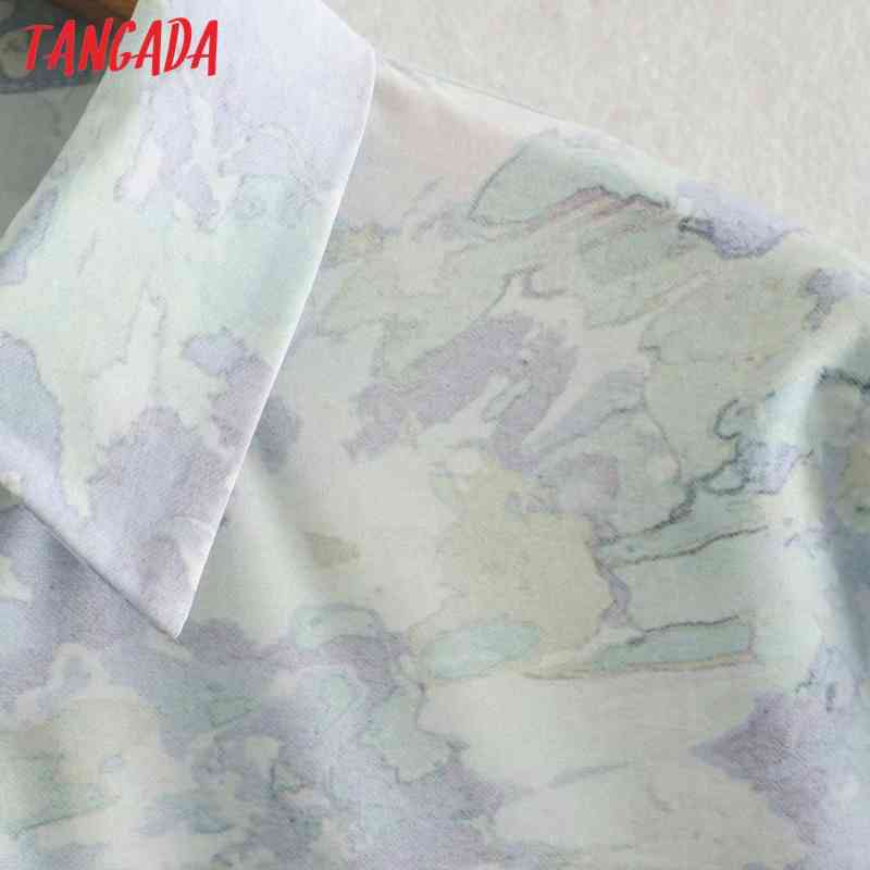 Women Vintage Flowers Print Long Sleeve Chic Female Casual Loose Shirt XN308 210416