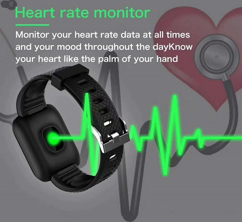 ID 116Plus Y68 D20 Wristband Smart Bands Bracelet Colorful Screen Fitness Tracker Pedometer Heart Rate Blood Pressure Health Monitor D13