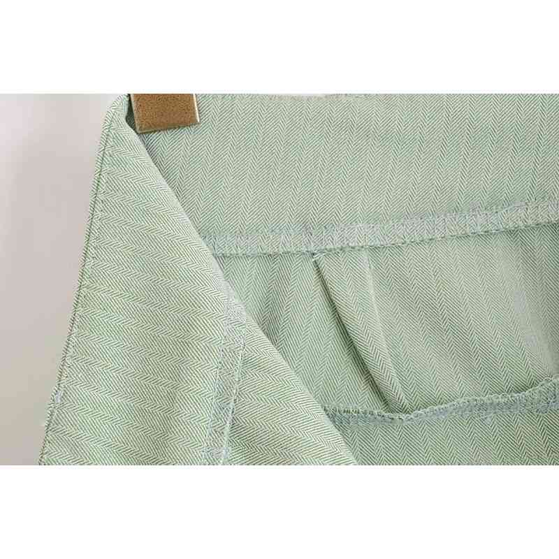 fashion women long pants autumn loose casual ladies elegant female trousers green girls zippers 210430