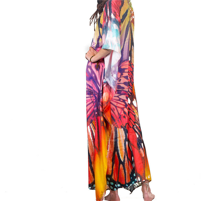 Long Cotton Beach Cover up Pareos de Playa Mujer Kaftan Wear Oversize Bikini Robe Plage Sarong Tunic #Q954 210420