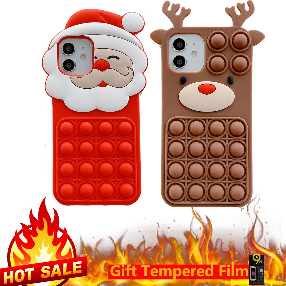 For iPhone 13 12 11 Pro Xs Max silicone soft Cases X XR 6SPlus back cover Protection shell Merry Christmas 7Plus 8 Plus phone case Santa claus and deer big hole, Red 
For iPhone 13 12 11 Pro Xs Max silicone soft Cases X XR 6SPlus back cover Protection shell Merry Christmas 7Plus 8 Plus phone case Santa claus and deer big hole, Red