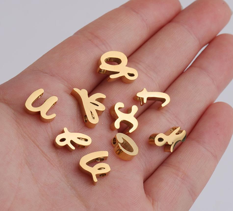 Wholesale-Factory Wholesale charm A-Z Rose Gold Alphabet Letters Charms ,Ampersand Heart Initial for necklace,DIY Necklace / Bracelet