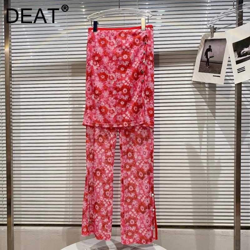 DEAT Women Flower Stretch Wrap Hip Skirt Slim Fit Pants Arrivals Temperament Fashion Spring Summer 11D1939 210709, Red
DEAT Women Flower Stretch Wrap Hip Skirt Slim Fit Pants Arrivals Temperament Fashion Spring Summer 11D1939 210709, Red