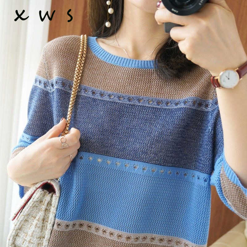 casual chic thin Summer soft cashmere oversize Sweater Pullover Women patchwork female loose wool Basic Sweaters 210604, Peacock blue
casual chic thin Summer soft cashmere oversize Sweater Pullover Women patchwork female loose wool Basic Sweaters 210604, Peacock blue