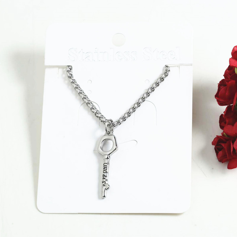 Fashion Women Men Silver Color Gold Stainless Steel Hollow Lock Key UNO de50 Chain Pendants Neckalce Jewelry
Fashion Women Men Silver Color Gold Stainless Steel Hollow Lock Key UNO de50 Chain Pendants Neckalce Jewelry