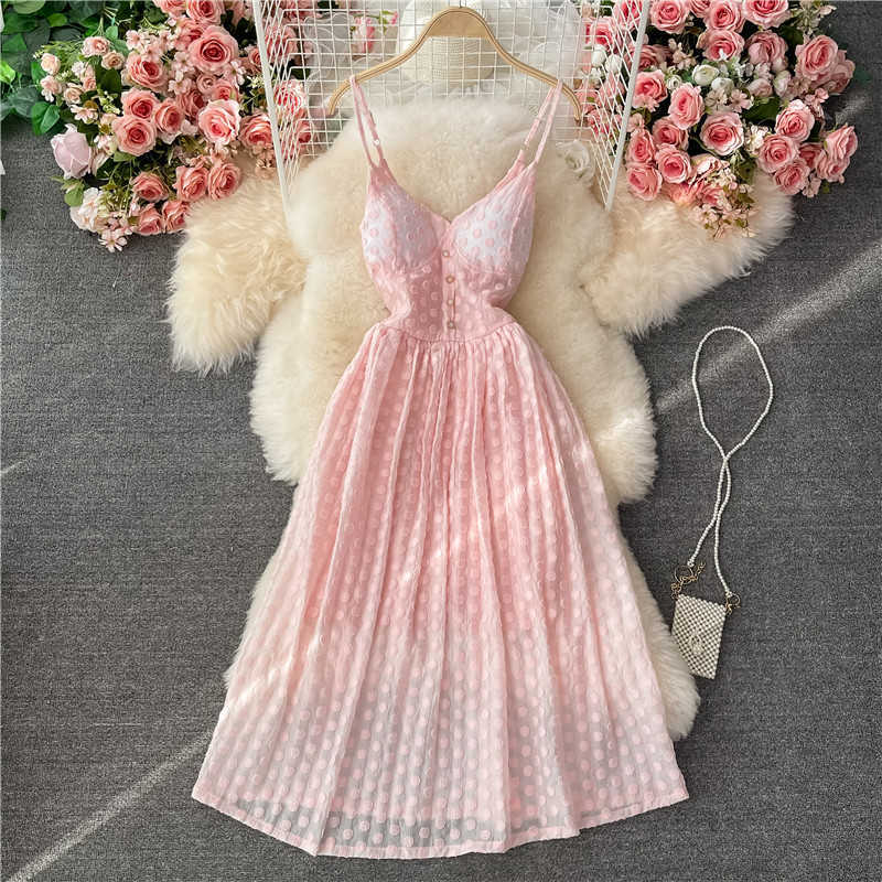 Sexy Polka Dot Spaghetti Strap Dress Women Summer Beach Party Strapless Vestidos Female V-Neck A-Line Pink/Blue/Beige Robe 2021 Y0603
Sexy Polka Dot Spaghetti Strap Dress Women Summer Beach Party Strapless Vestidos Female V-Neck A-Line Pink/Blue/Beige Robe 2021 Y0603