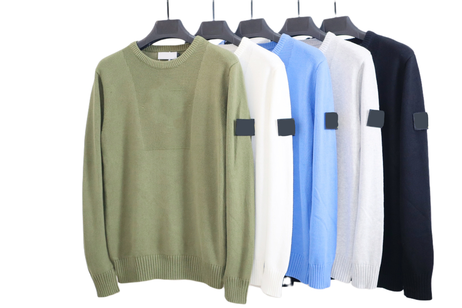 cptoney astone is lan d men's sweaters designer sweater armbands collarband design, White;black
cptoney astone is lan d men's sweaters designer sweater armbands collarband design, White;black