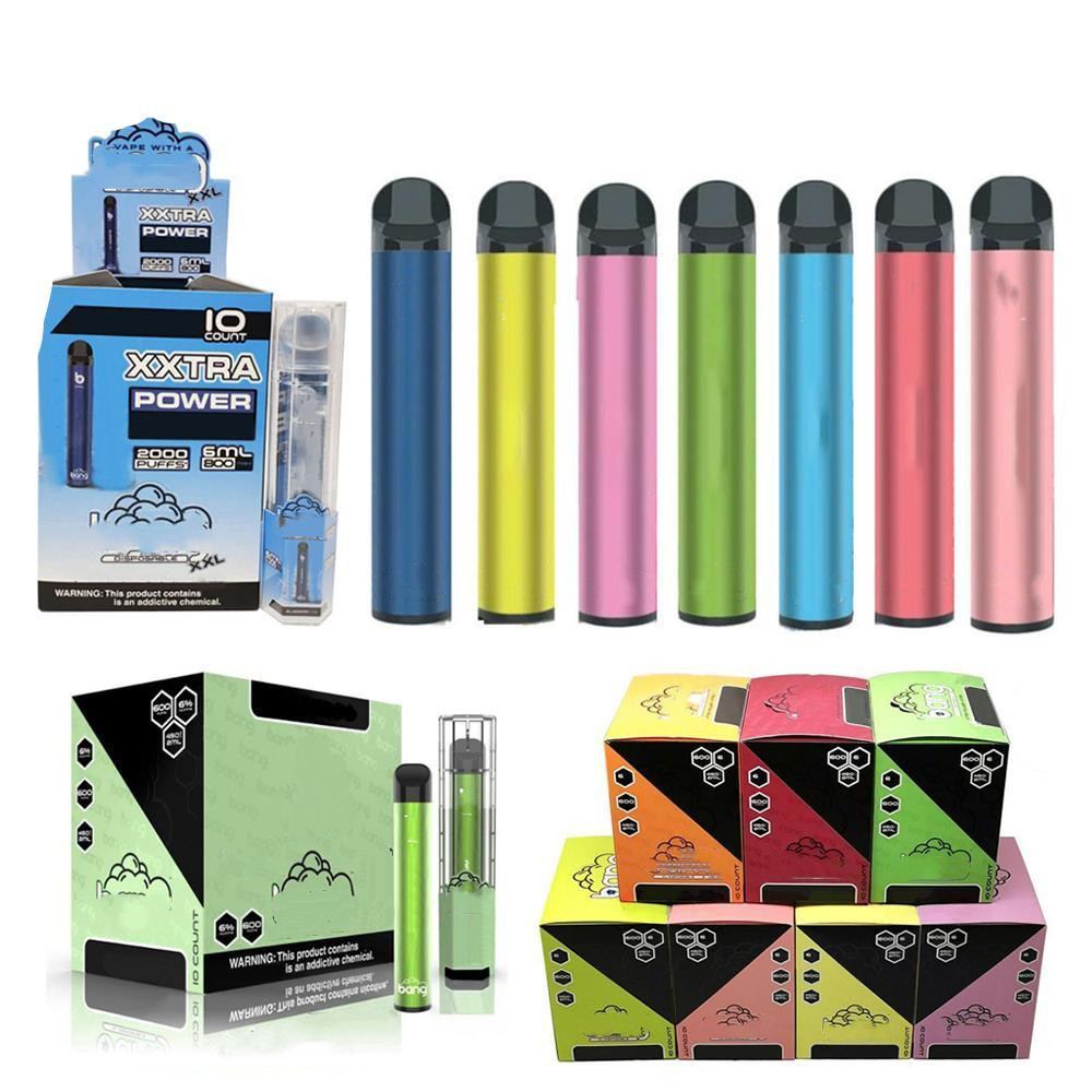 Bang XXL Disposable Vape Pen Electronic Cigarette 800mAh Battery 2000 Puffs No Need Fillin 6ml Pods 6% Contained Puff xxtra Vaporize Vapor Kit 
Bang XXL Disposable Vape Pen Electronic Cigarette 800mAh Battery 2000 Puffs No Need Fillin 6ml Pods 6% Contained Puff xxtra Vaporize Vapor Kit
