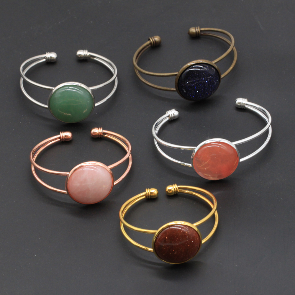 10pcs Different Handmade Gemstone Bangles Round Agate Quazt Stone Opening Silver Gold Copper Bracelets for Women Jewelry Love Wish Gift, Black
10pcs Different Handmade Gemstone Bangles Round Agate Quazt Stone Opening Silver Gold Copper Bracelets for Women Jewelry Love Wish Gift, Black