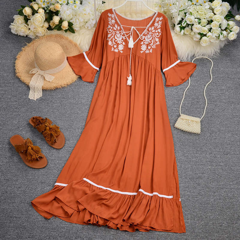Dresses Balinese Casual beach women's national disturbance simian heavy industry embroidery holiday Thailand dress Fairy, Black;gray
Dresses Balinese Casual beach women's national disturbance simian heavy industry embroidery holiday Thailand dress Fairy, Black;gray