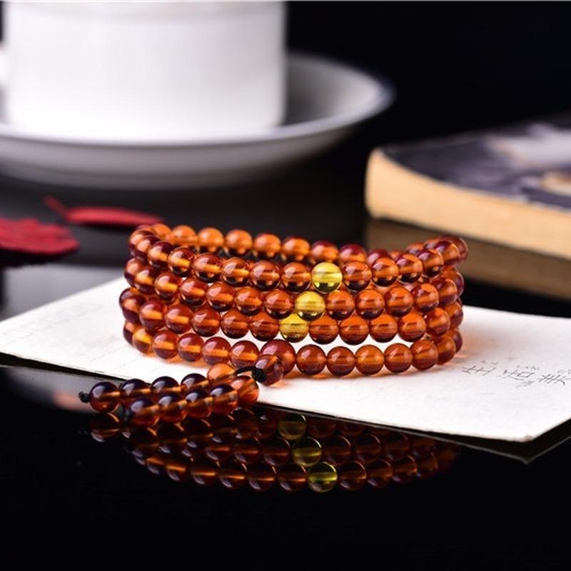 Beaded, Strands Red Amber Beeswax Bracelet 108 Female Beads Multi-circle Ladies 10mm Body Crystal Pearl Necklace Anel Masculino
Beaded, Strands Red Amber Beeswax Bracelet 108 Female Beads Multi-circle Ladies 10mm Body Crystal Pearl Necklace Anel Masculino