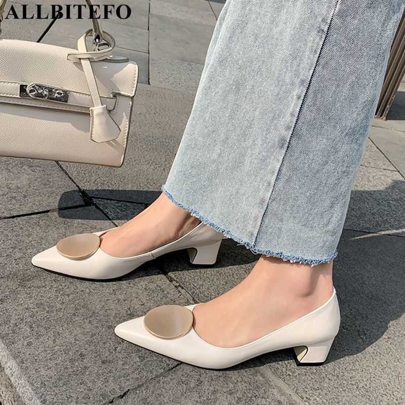 ALLBITEFO soft natural genuine leather women heels fashion casual party wedding shoes woman low heel shoes girls high heels 210611, Heel height 2cm
ALLBITEFO soft natural genuine leather women heels fashion casual party wedding shoes woman low heel shoes girls high heels 210611, Heel height 2cm