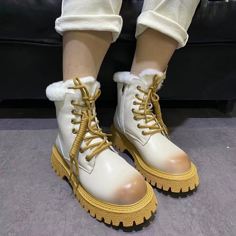2022 NEW Women Ankle Boots Lace-Up Round Toe Square Heel Fashion Knot Shoes Winter Fur Plush Comfortable Soft Female Warm Shoes, Beige
2022 NEW Women Ankle Boots Lace-Up Round Toe Square Heel Fashion Knot Shoes Winter Fur Plush Comfortable Soft Female Warm Shoes, Beige