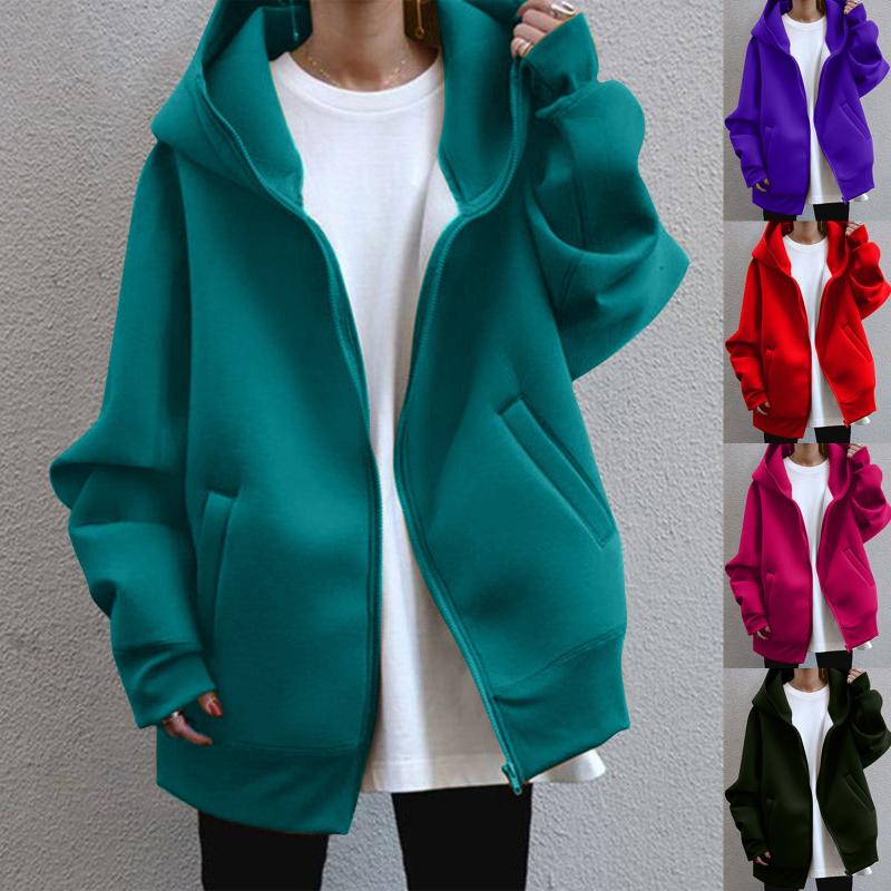 Women's Jackets Women Hoodies Harajuku Casual Loose Long Sleeved Zipper Hooded Coats Oversized Padded Sweatshirt #4, Black;brown
Women's Jackets Women Hoodies Harajuku Casual Loose Long Sleeved Zipper Hooded Coats Oversized Padded Sweatshirt #4, Black;brown