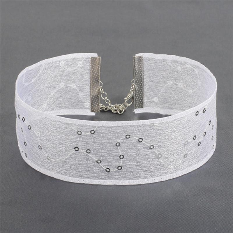 Chokers Imixlot Sexy Gothic Yarn Lace White Black Pink Trendy Choker Necklace Handmade Geometric Neckband Jewelry